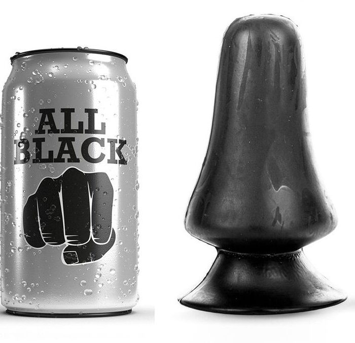 All black anal plug 12cm