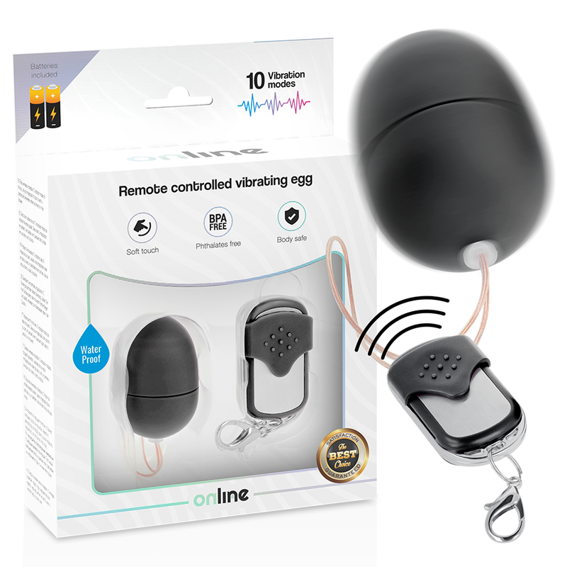 Online remote control vibrating egg s- black