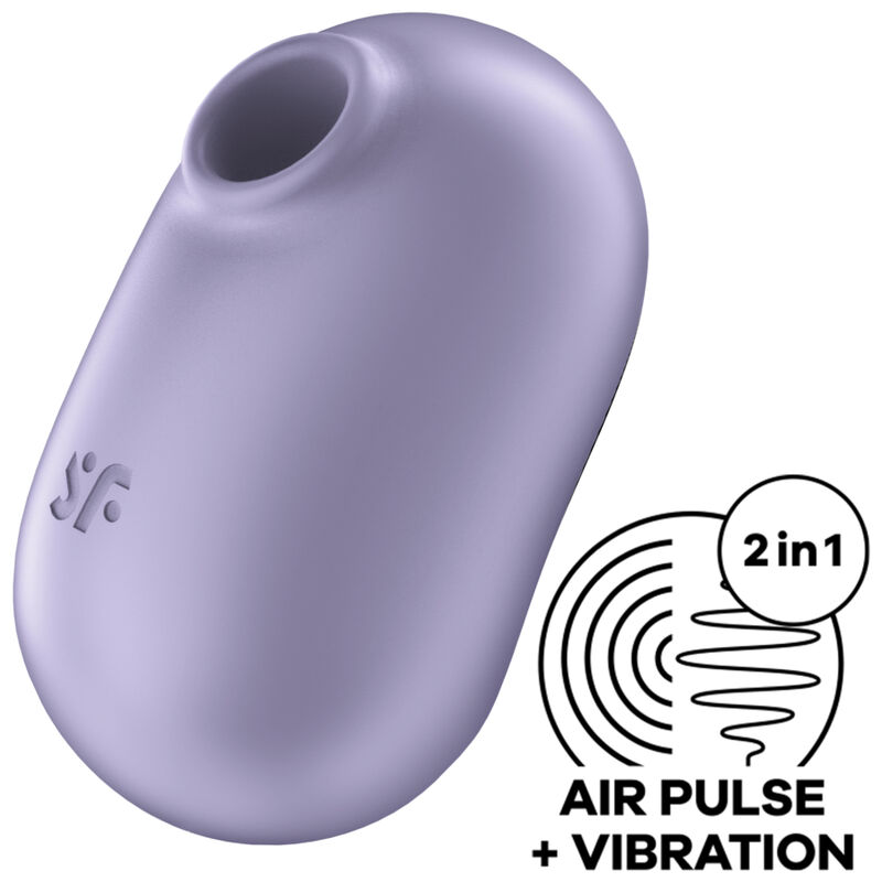 SATISFYER PRO TO GO 2 DOUBLE AIR PULSE STIMULATOR VIBRATOR – VIOLET