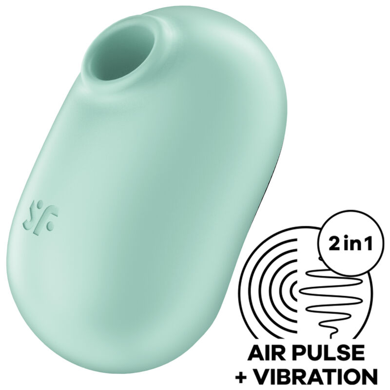 SATISFYER PRO TO GO 2 DOUBLE AIR PULSE STIMULATOR VIBRATOR – BEIGE