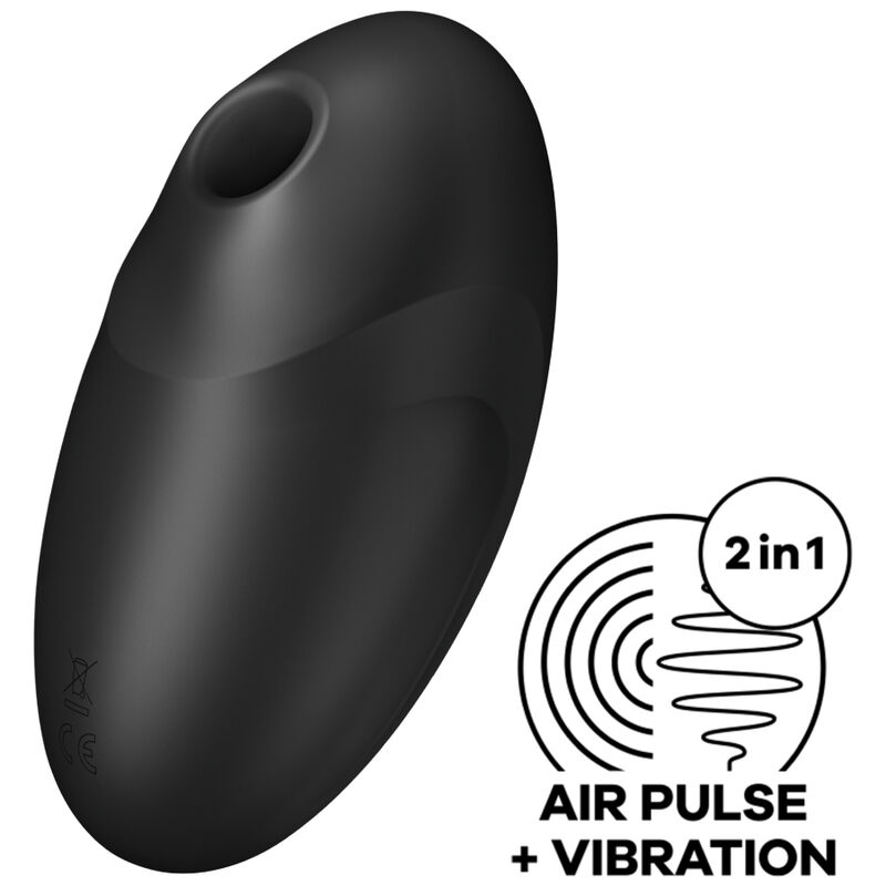 SATISFYER VULVA LOVER 3 AIR PULSE STIMULATOR VIBRATOR – BLACK