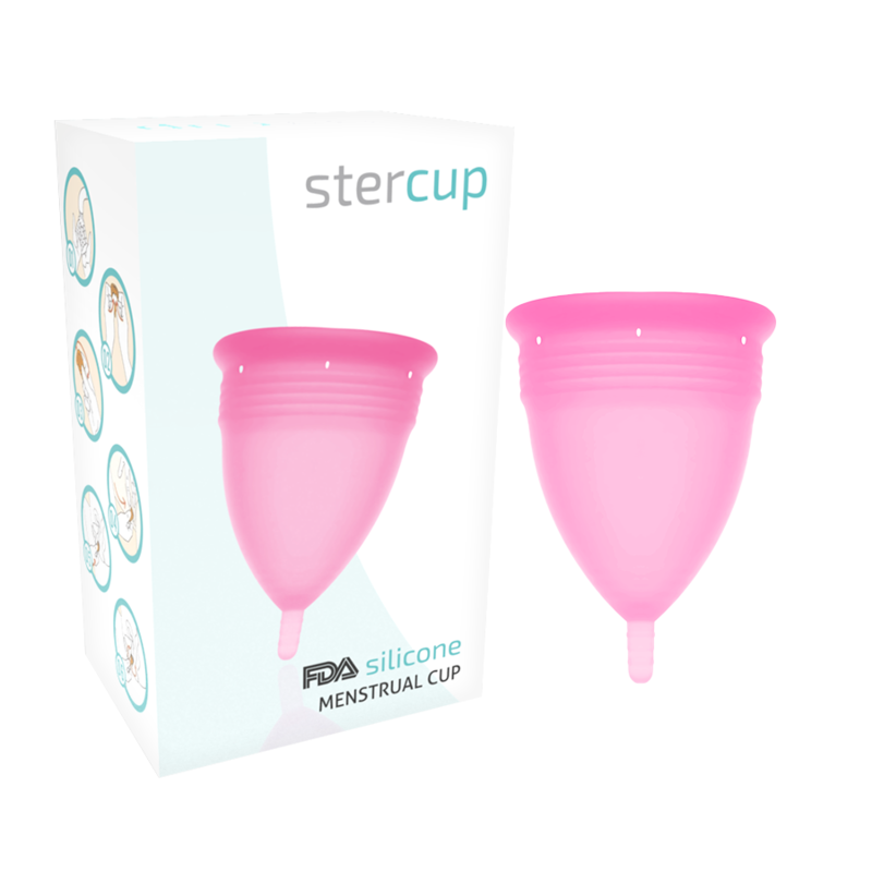 Stercup menstrual cup size s pink color fda silicone