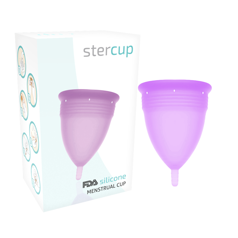 Stercup menstrual cup size s purple color fda silicone