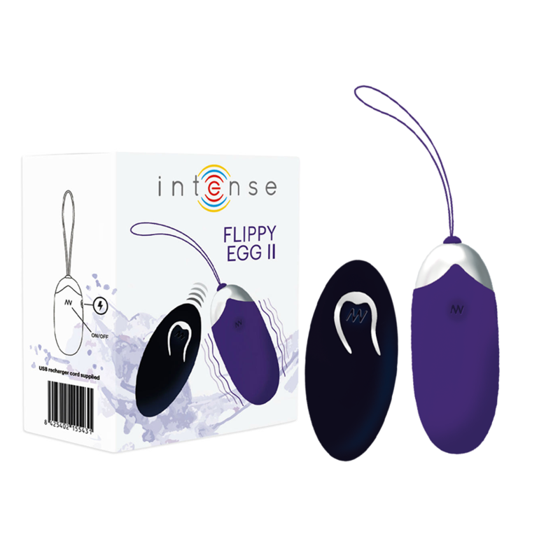 Intense flippy II  vibrating egg with remote control purple
