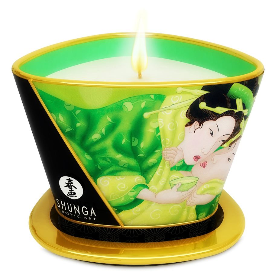 Mini caress by candlelight massage candle exotic green tea