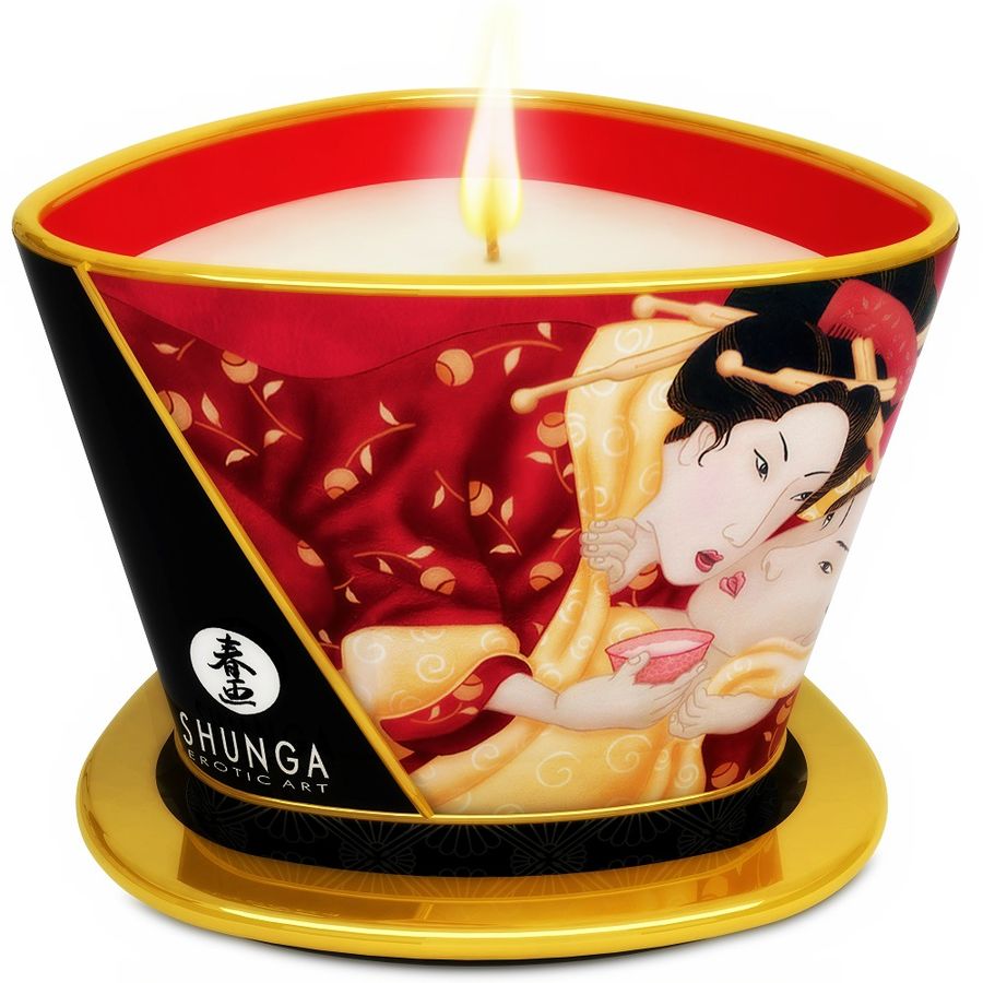 Mini caress by candlelight massage candle  romance wine