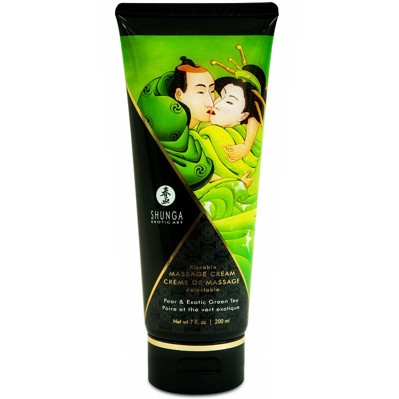 Shunga massage cream kissable pear and exotic green tea 200ml