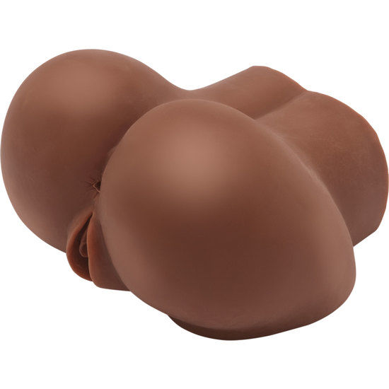 Big ass act realistic masturbator with brown vibrator