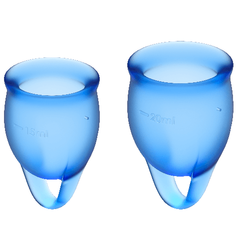 Satisfyer feel confident menstrual cup dark blue  15+20ml