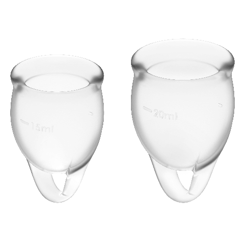 Satisfyer feel confident menstrual cup clear  15+20ml