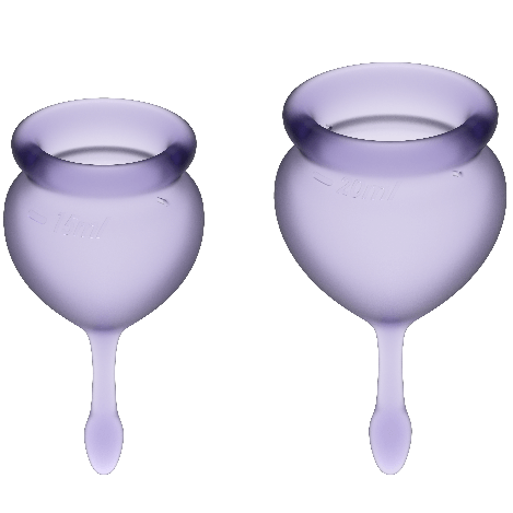 Satisfyer feel good menstrual cup purple 15+20ml