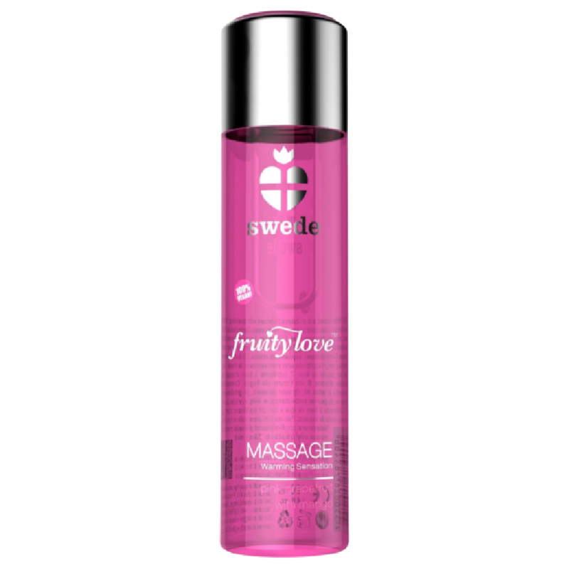 Swede fruity love warming effect massage oil pink grapefruit with mango 120 ml.